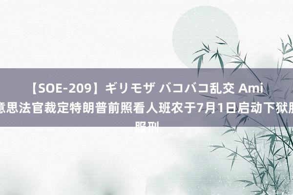 【SOE-209】ギリモザ バコバコ乱交 Ami 好意思法官裁定特朗普前照看人班农于7月1日启动下狱服刑