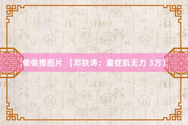 偷偷撸图片 【邓铁涛：重症肌无力 3方】