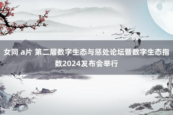 女同 a片 第二届数字生态与惩处论坛暨数字生态指数2024发布会举行